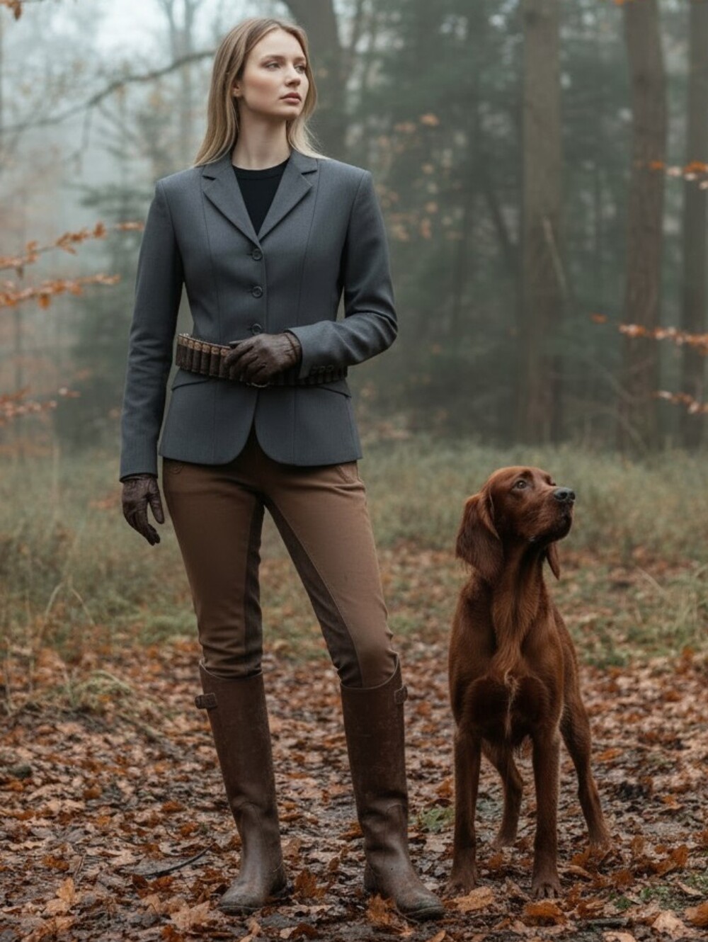 Heythrop Vintage Fox Hunt Wool Tailored Dark Grey Blazer. Made In England.